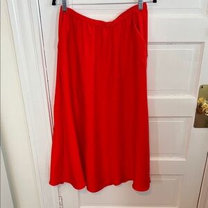 A new day vibrant Red bias cut midi Skirt